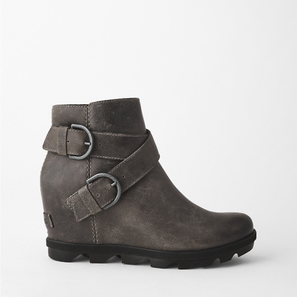 Sorel Joan of Arc Wedge II Booties Size 9.5 Gray NWOB